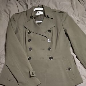 Calvin Klein Khaki Double-Breasted Trench Coat